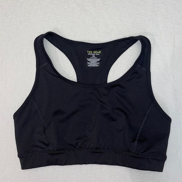 Tek Gear Black Workout Sports Bra Size XL - Picture 1 of 5